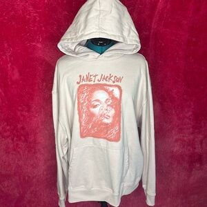 JANET JACKSON HOODIE PINK OVERSIZED SIZE XXL Pre-loved great condition